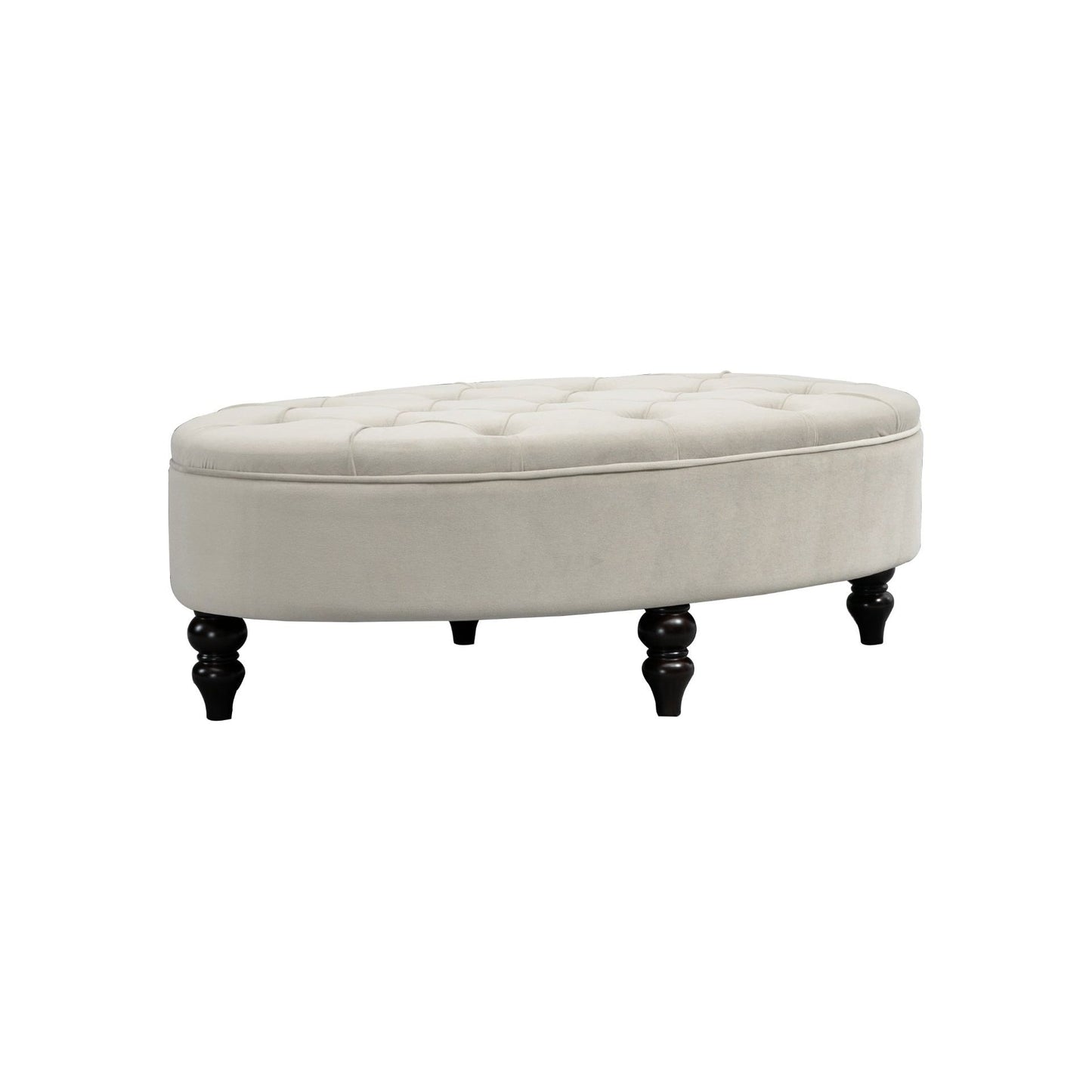 Renee Oval Footstool - Cream