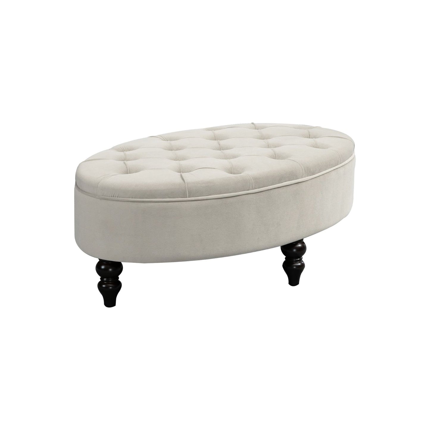 Renee Oval Footstool - Cream