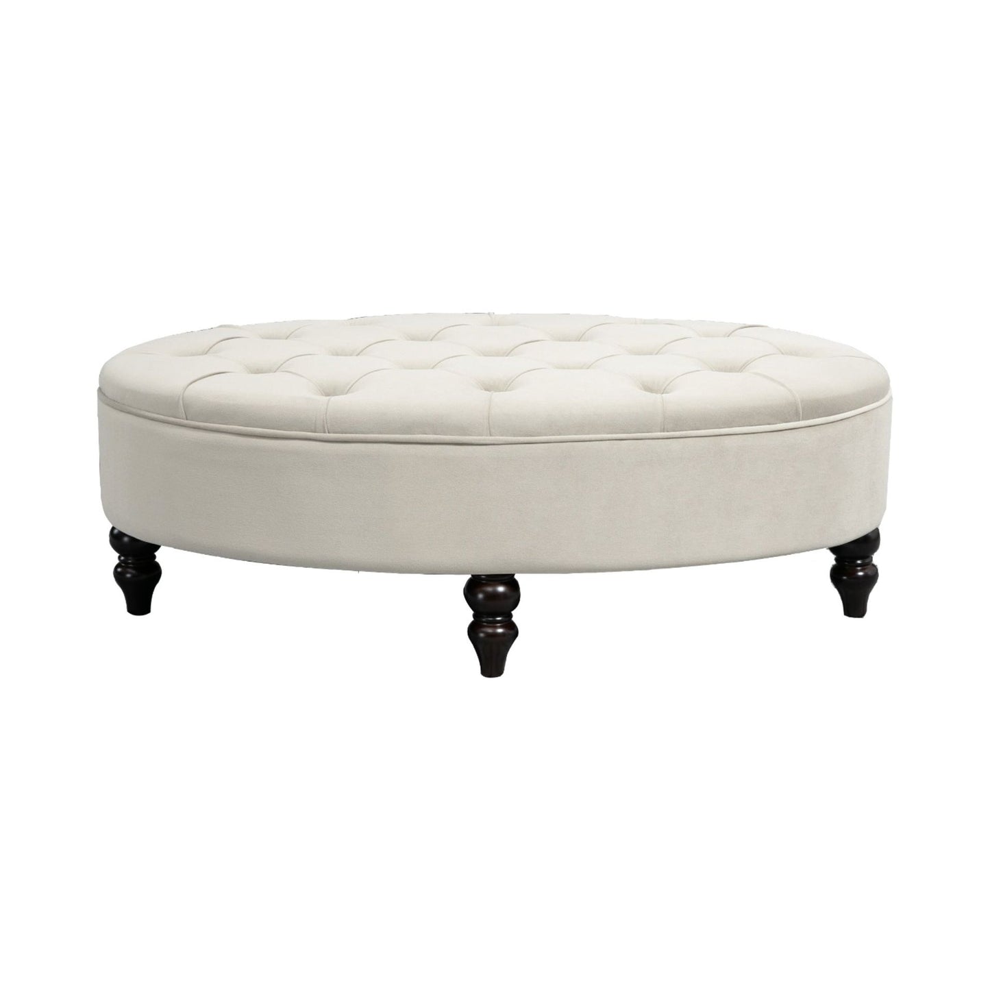 Renee Oval Footstool - Cream