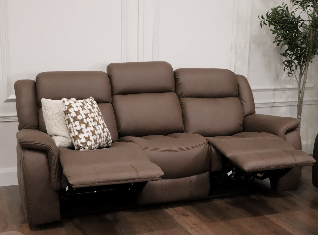 Denver 3 Seater - Brown Microfiber fabric