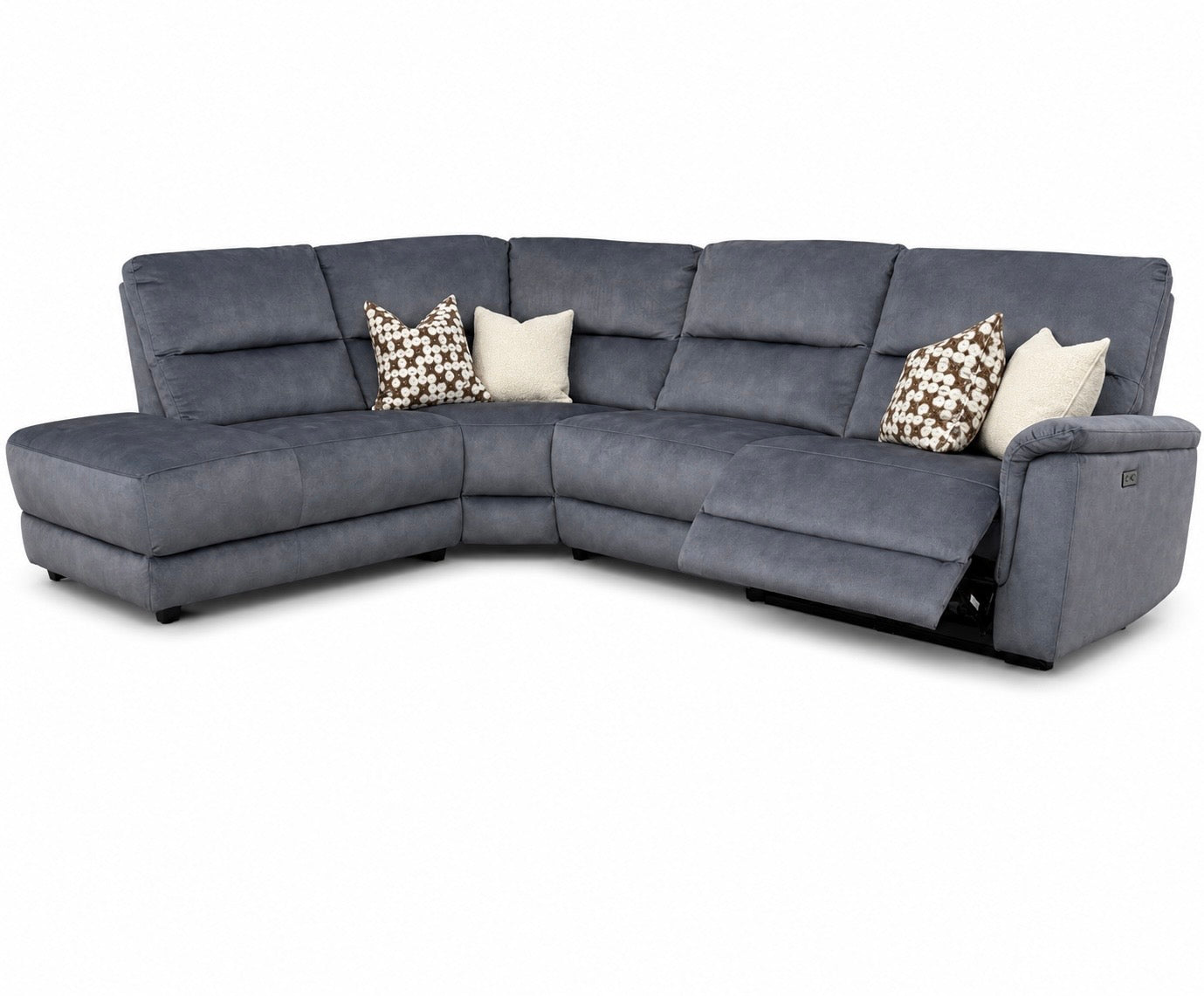 Monaco Electric Recliner Corner Chaise –  LHF - Charcoal