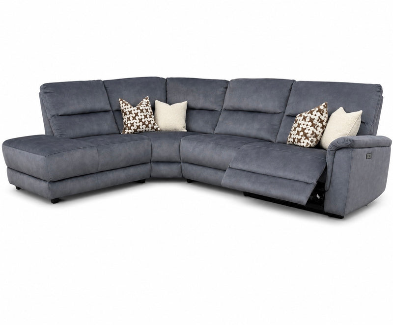 Monaco Electric Recliner Corner Chaise –  LHF - Charcoal