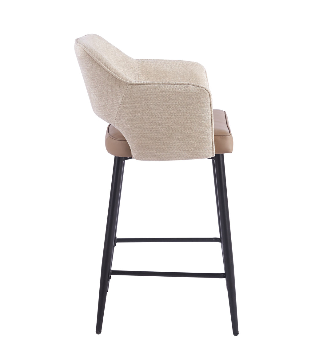 Maisie  Barstool – Champagne Beige & Taupe