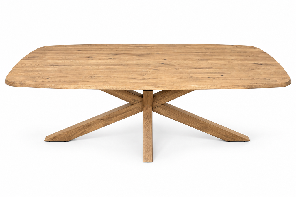 Soren Solid Oak Dining Table 2.2m - Oak Cinnamon