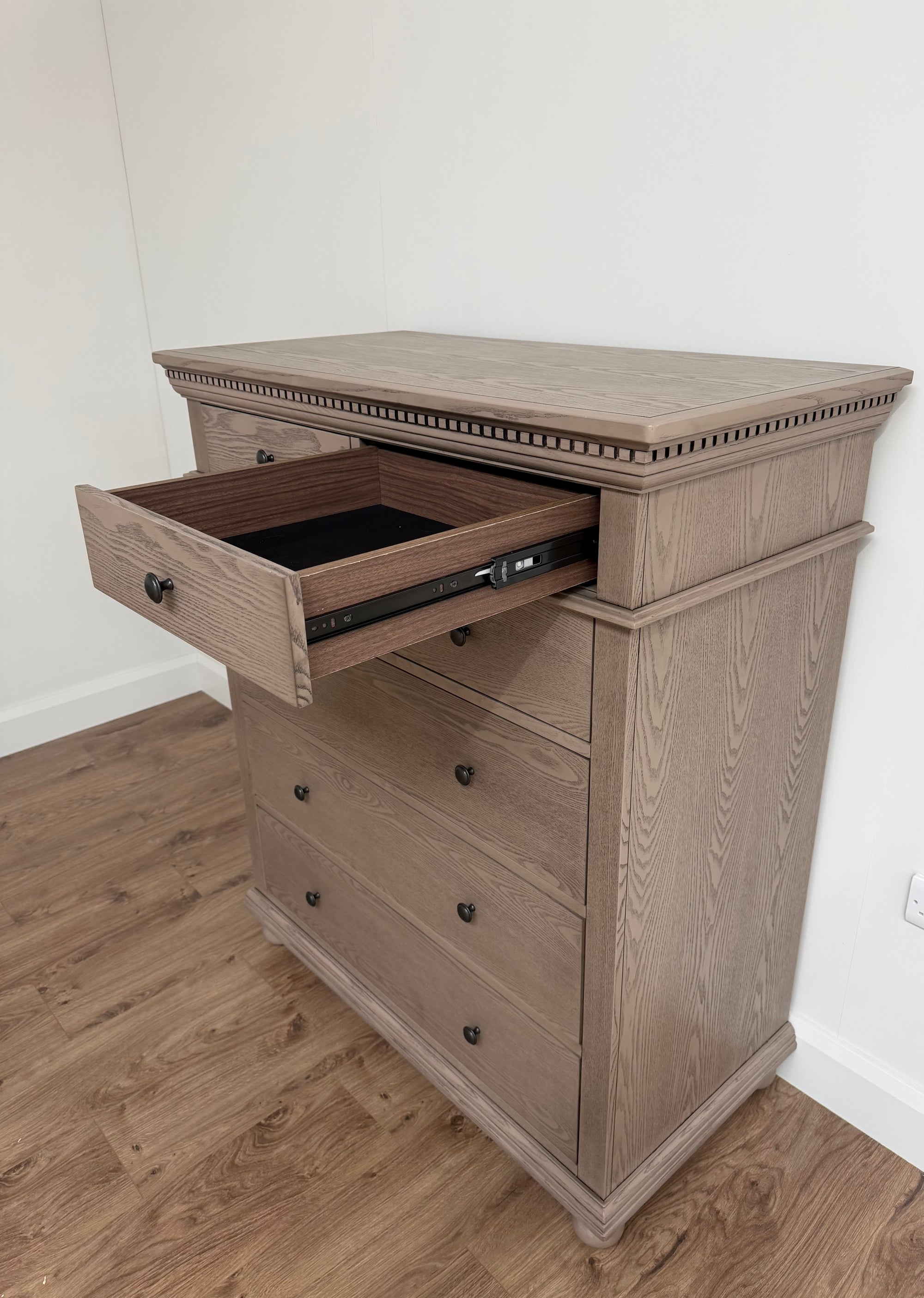 Knightsbridge Tall Chest - Ash Grey