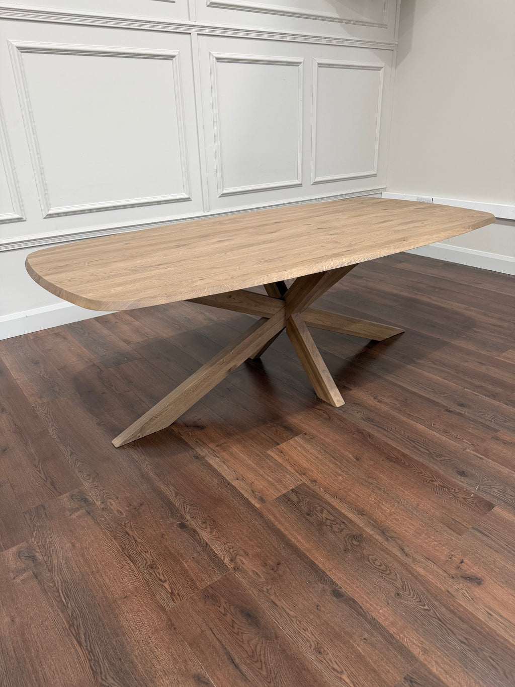 Soren Solid Oak Dining Table 2.2m - Oak Cinnamon