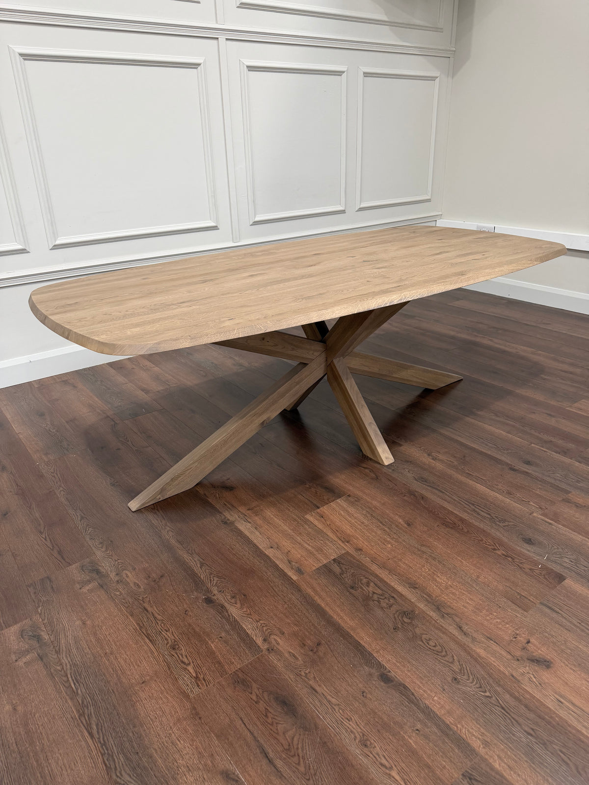 Soren Solid Oak Dining Table 2.2m - Oak Cinnamon