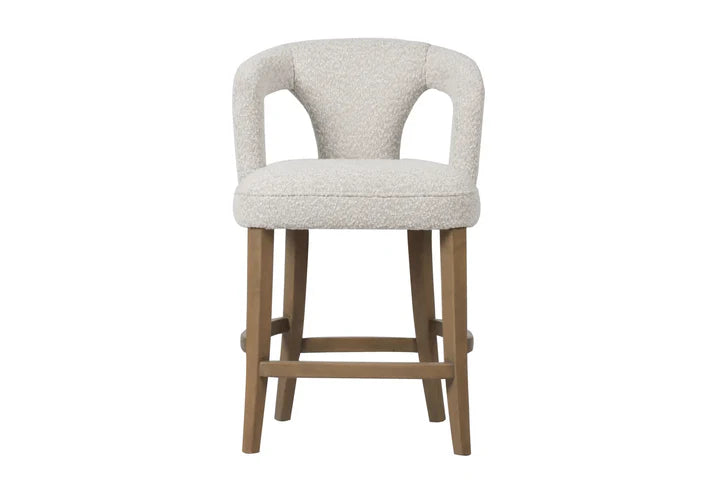 Amy Bar Stool - Boucle Cream Fabric