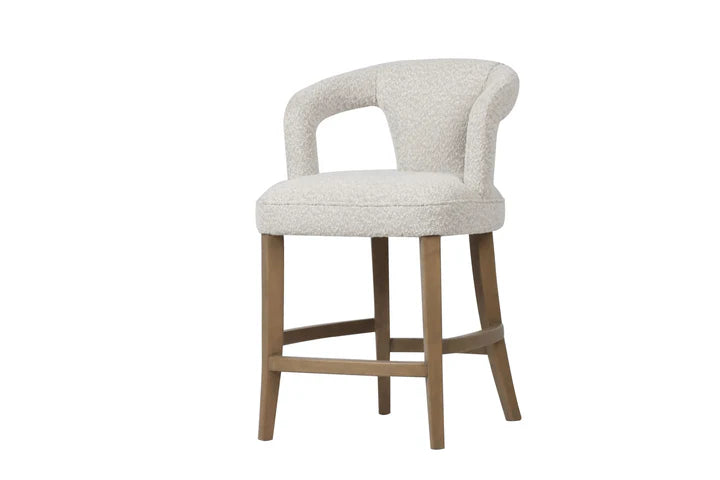 Amy Bar Stool - Boucle Cream Fabric