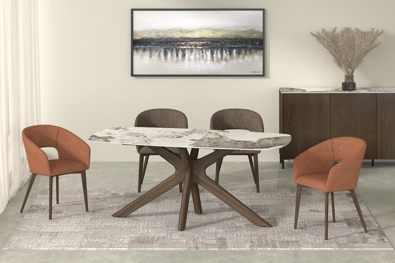 Arya Dining Chair- Brown
