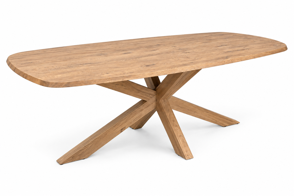 Soren Solid Oak Dining Table 2.2m - Oak Cinnamon