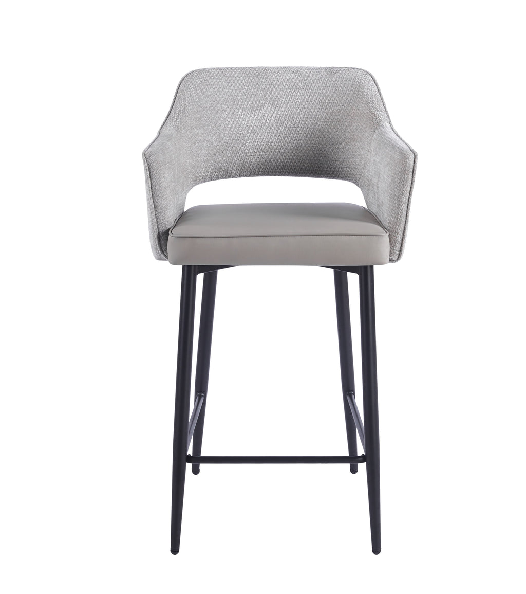 Maisie  Bar Stool – Soft Dove Grey & Stone Grey