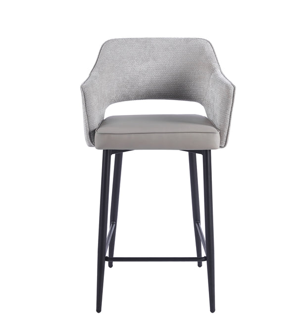 Maisie  Bar Stool – Soft Dove Grey & Stone Grey