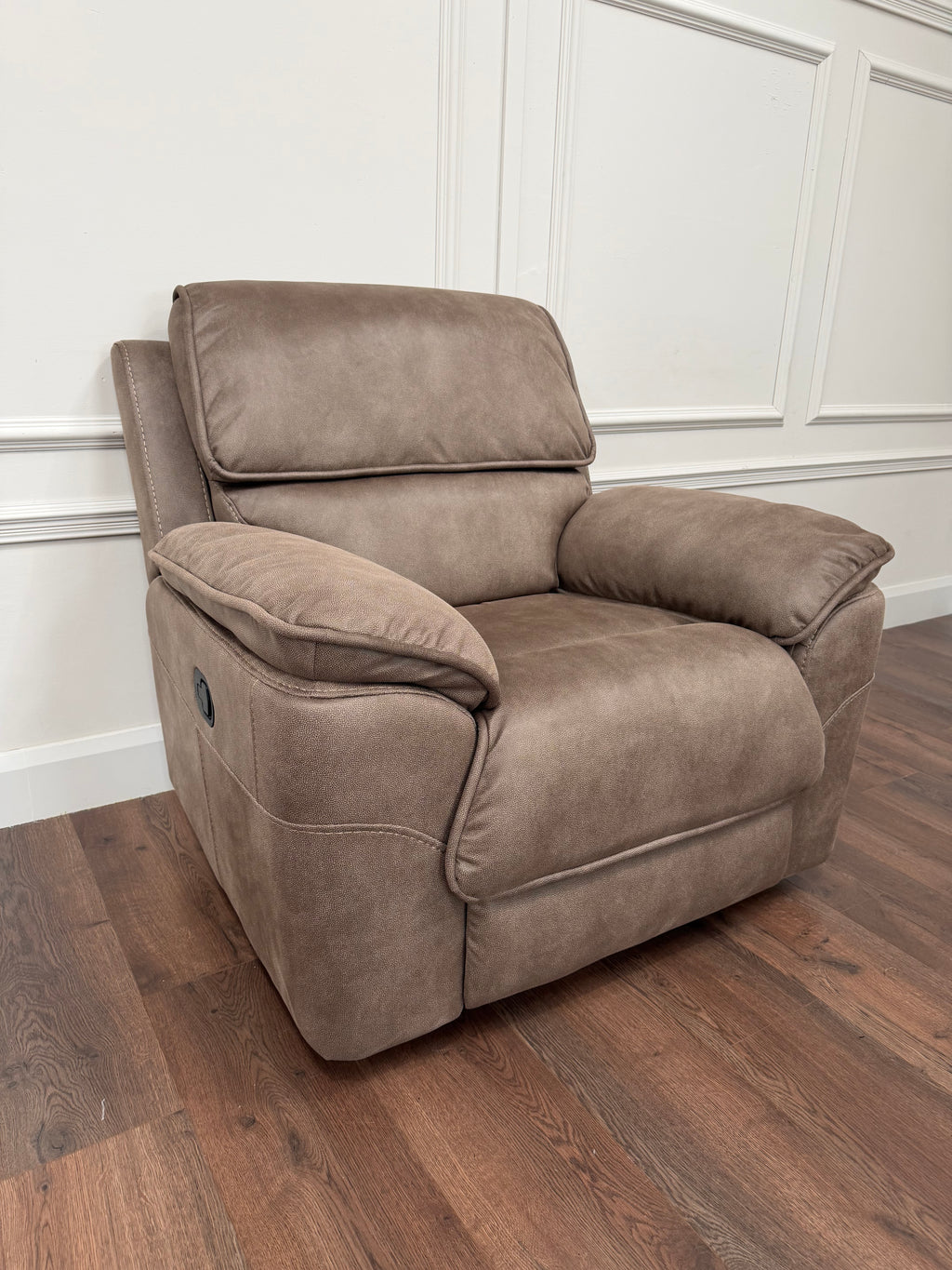 Kingsley  Recliner 3 + 1 + 1 -  Dark Taupe Suede