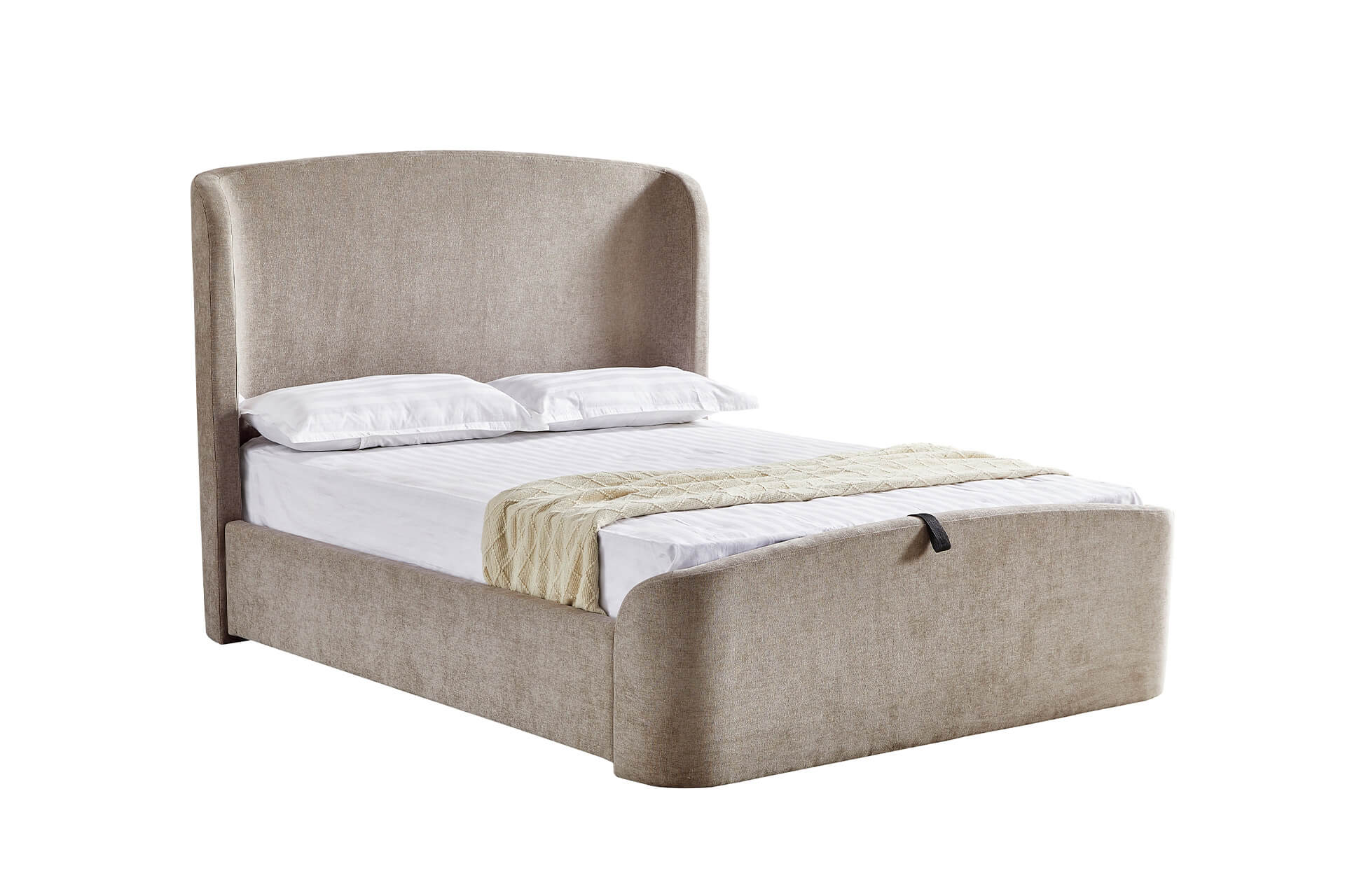 BLAIRE  Super King OTTOMAN BED - Dark Taupe