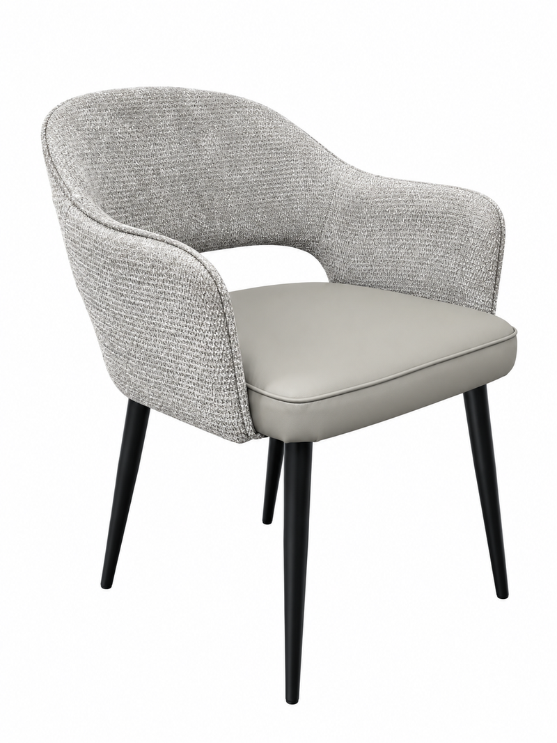 Maisie Dining Chair – Soft Dove Grey & Stone Grey