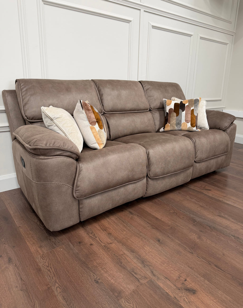 Kingsley  Recliner 3 + 1 + 1 -  Dark Taupe Suede