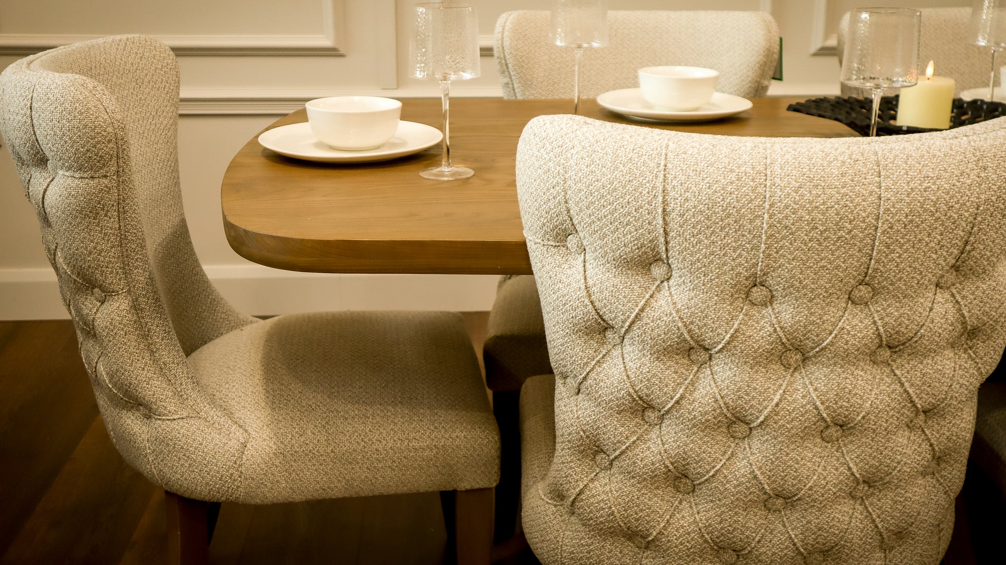 Ashley 2.1m Table + 6 Duke Silver  Chairs