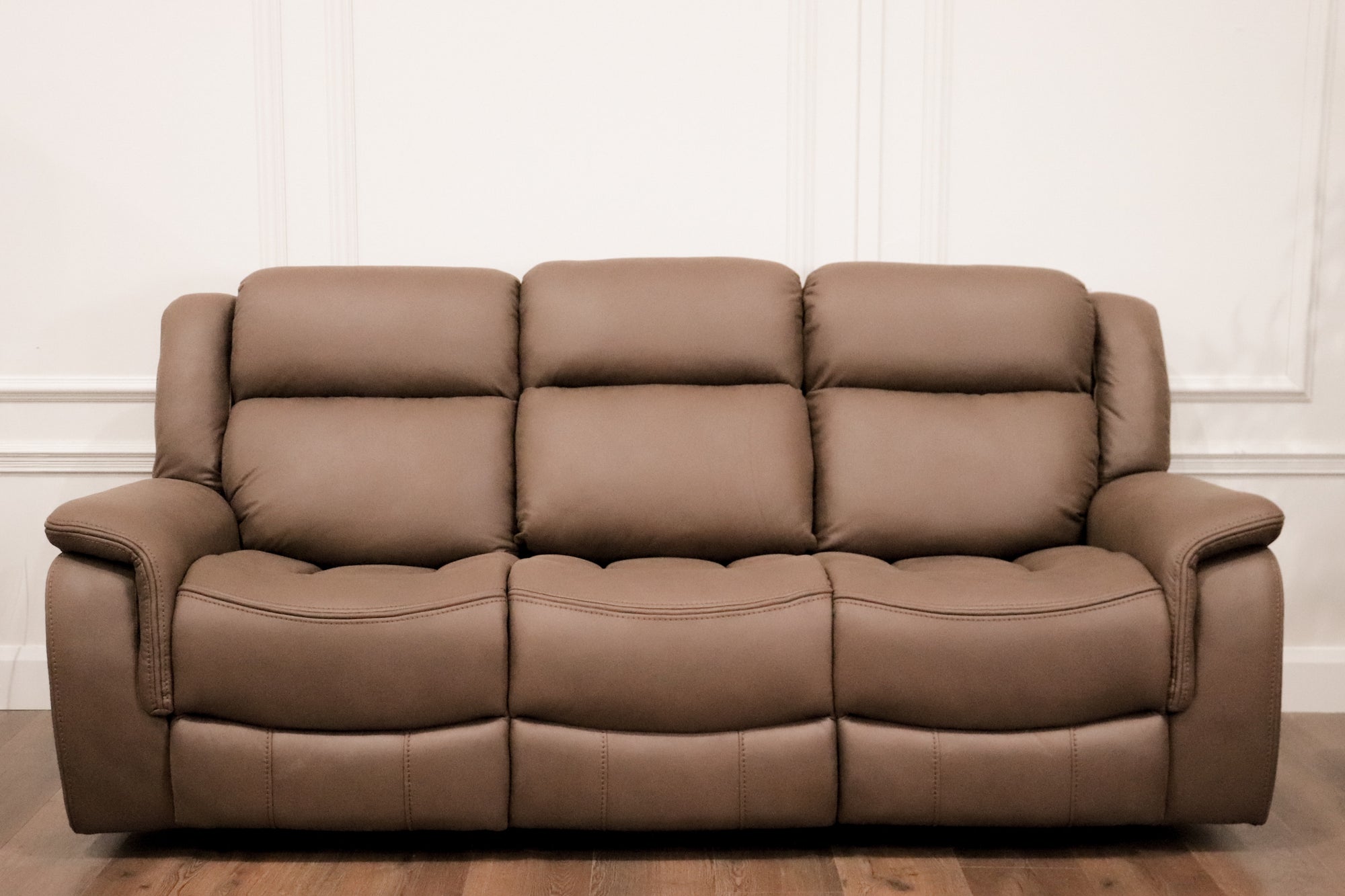 Denver 3 Seater - Brown Microfiber fabric