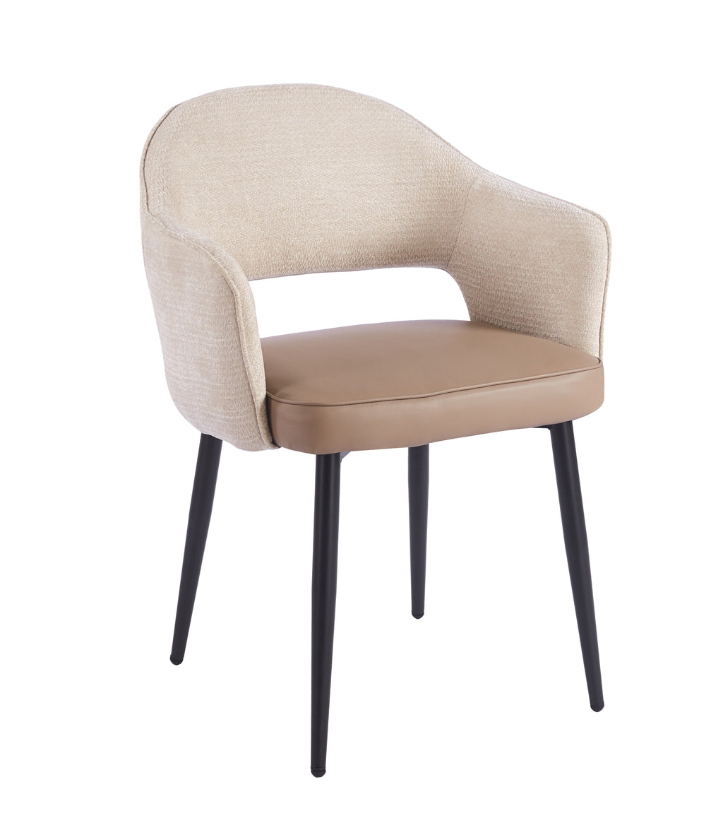 Maisie Dining Chair – Champagne Beige & Taupe