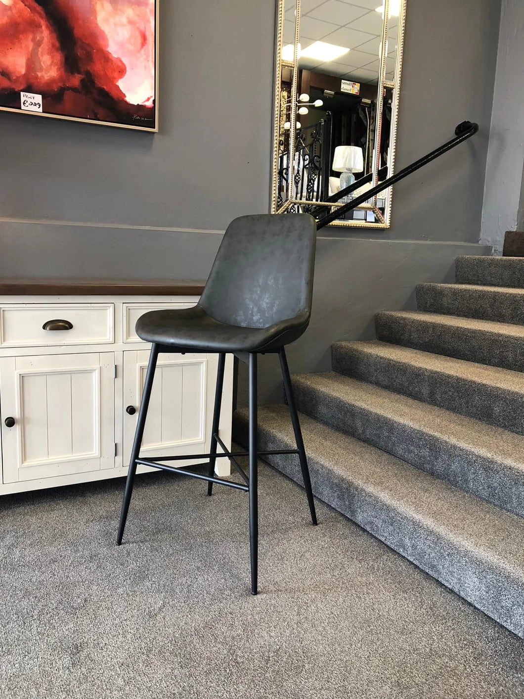 Charlotte  Bar Stool - Grey