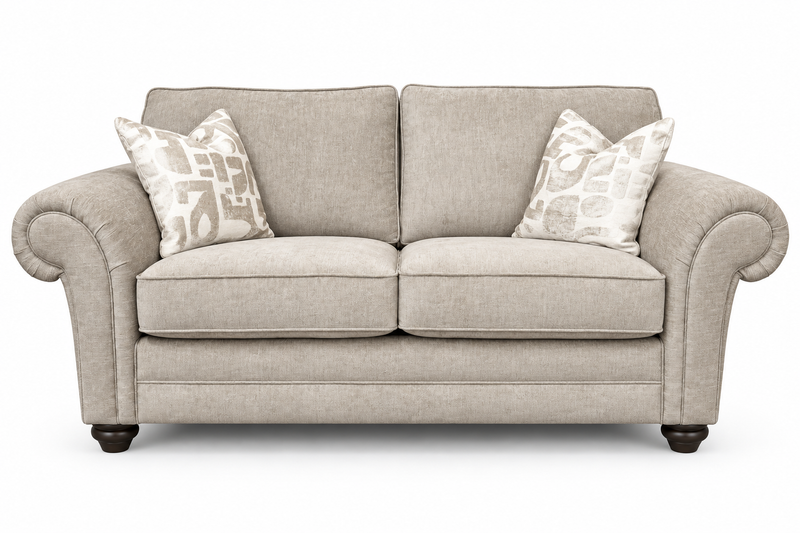 Connie 2 Seater Sofa – Made in the UK - Derent Truffle