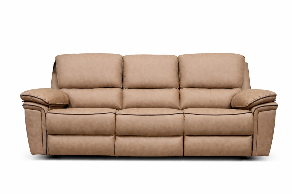 Brianna 3 + 2 reclining Sofa Range - Taupe Suede Fabric