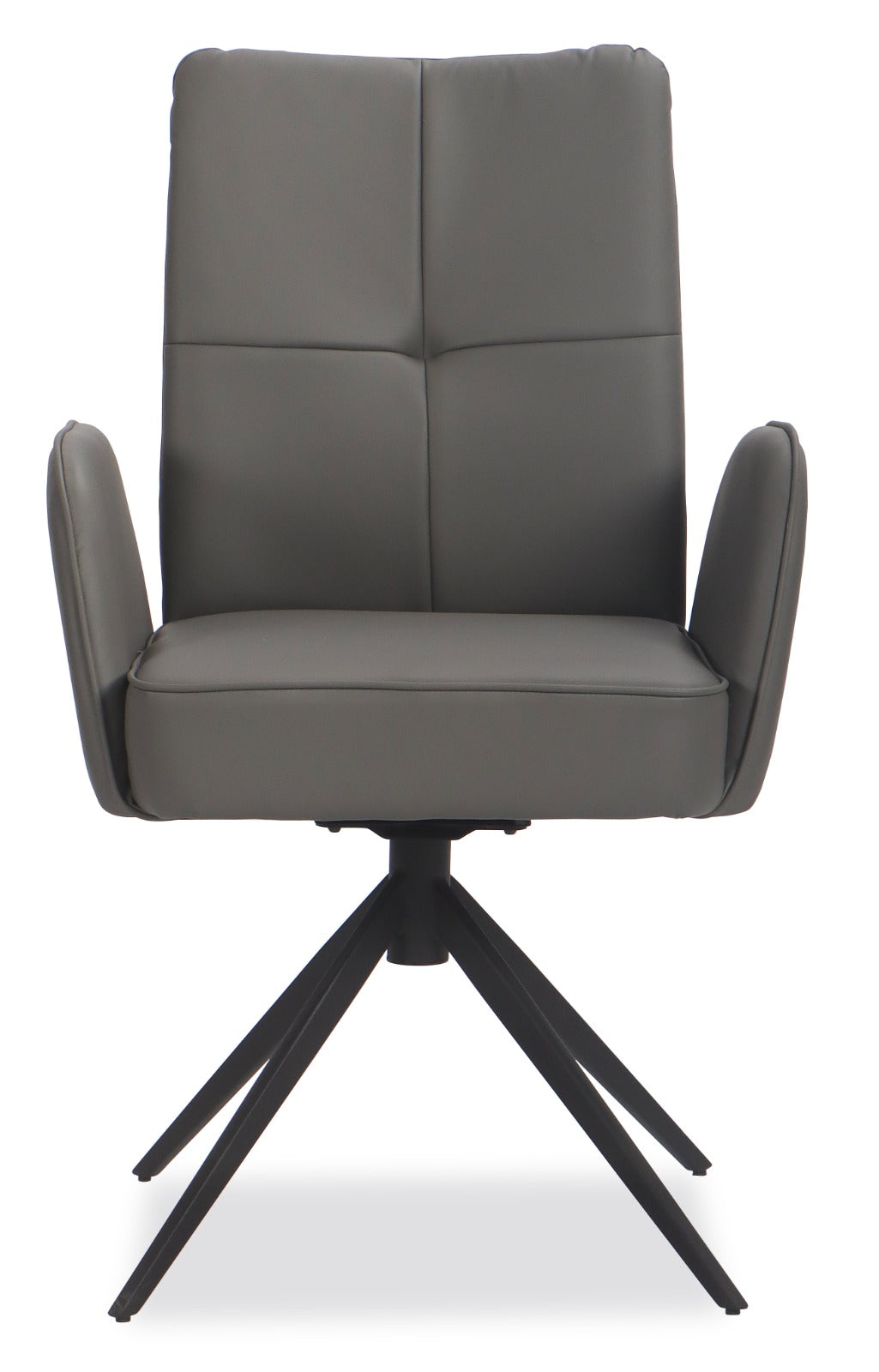 Thora Swivel Dining Chair - PU Grey
