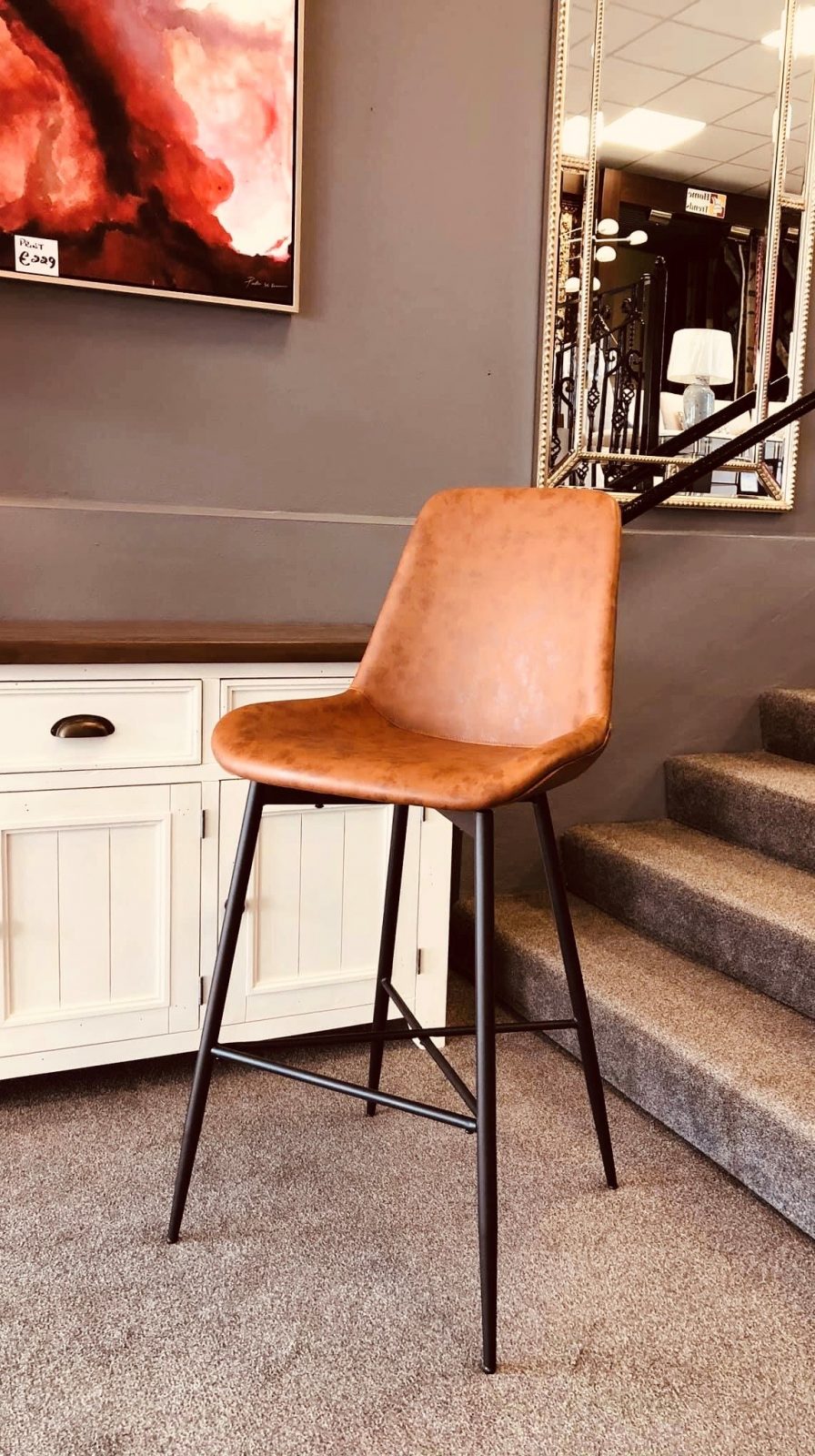 Charlotte  Bar Stool - Tan