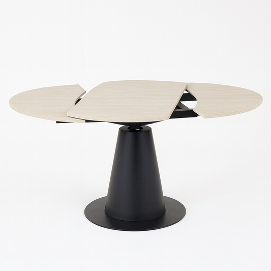 Como Swivel Extendable Table - Cream Sintered Stone