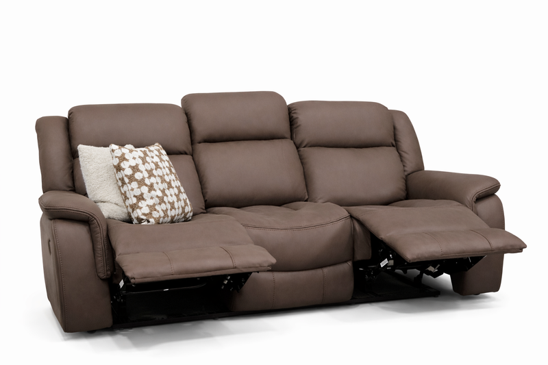 Denver 3 Seater - Brown Microfiber fabric