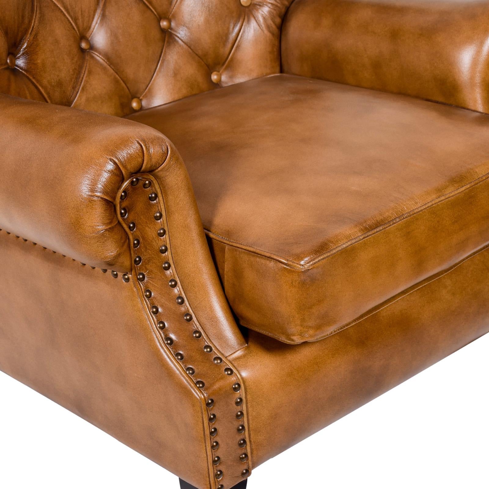 Queen Anne Leather Chair