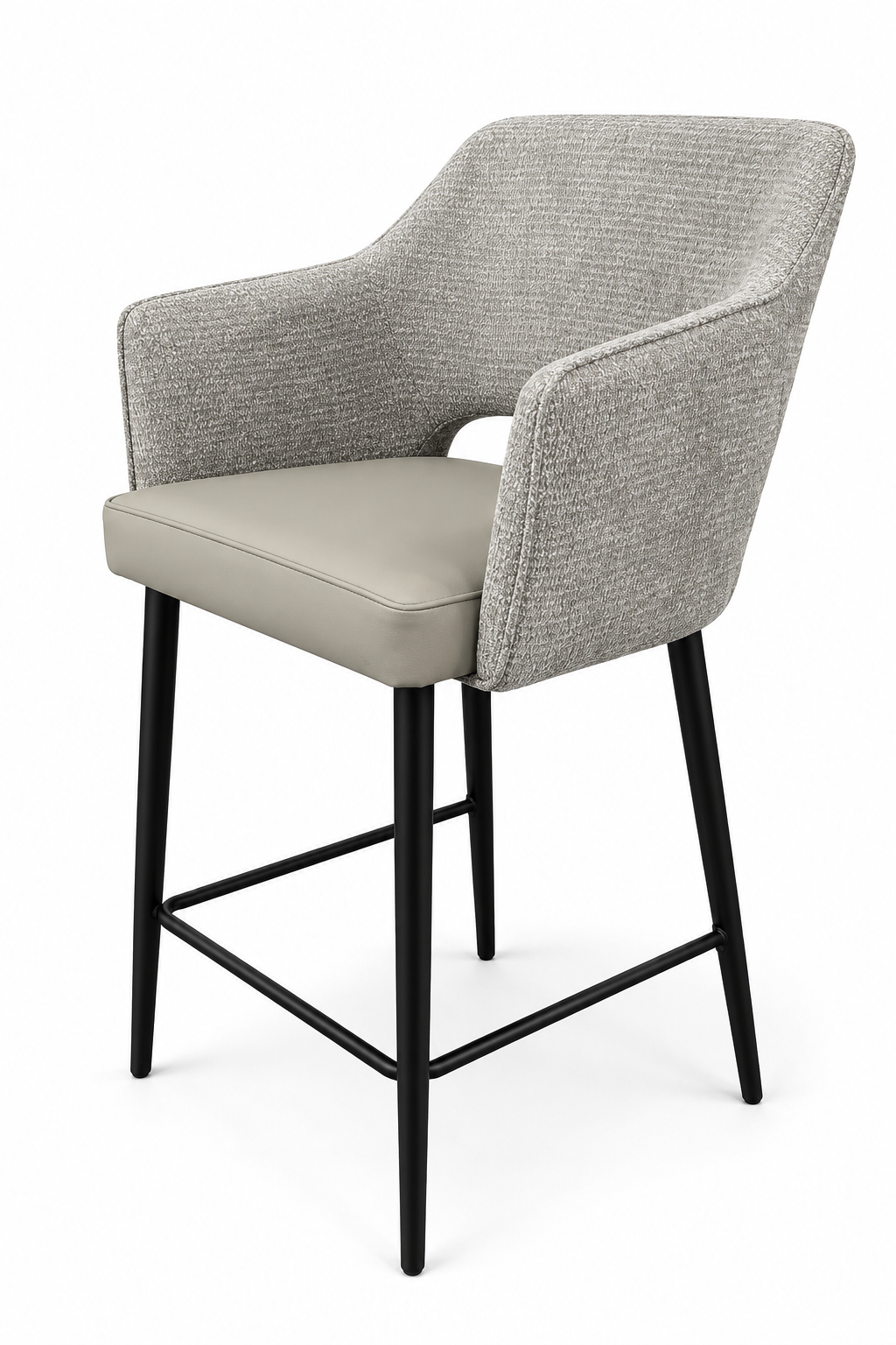 Maisie  Bar Stool – Soft Dove Grey & Stone Grey