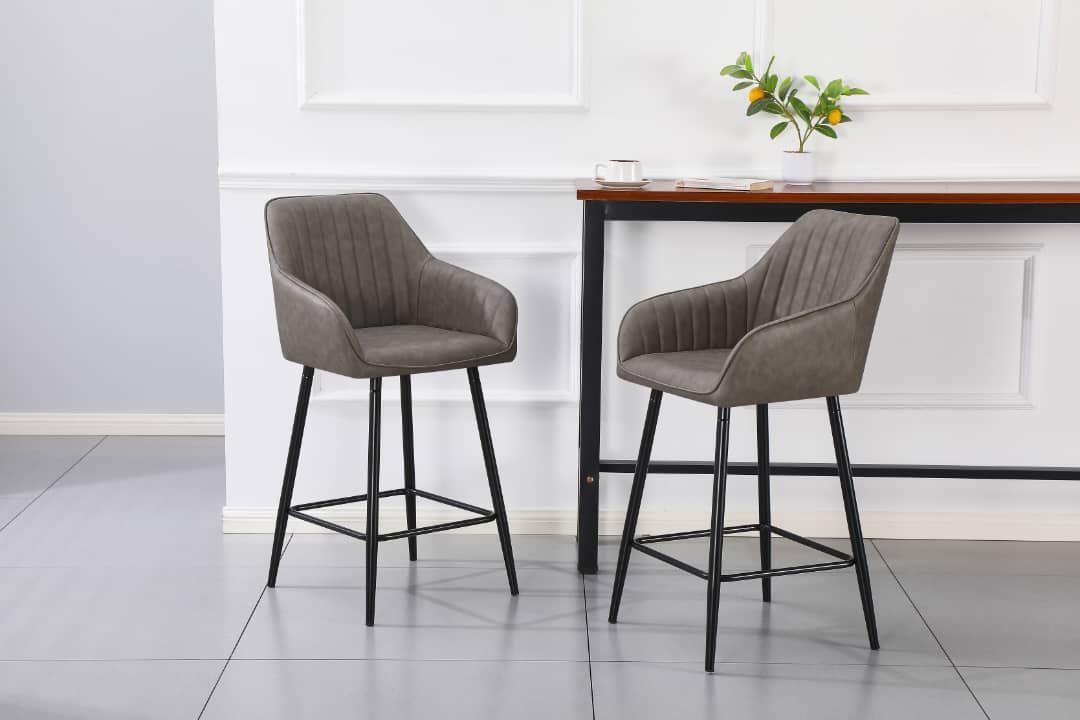 EZ Bar Stool - Grey PU