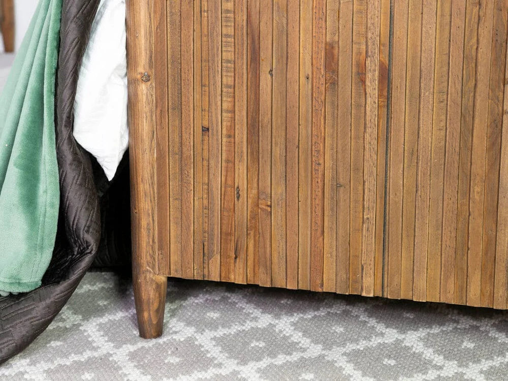 Kairo King Bed Frame   - Cashew Oak