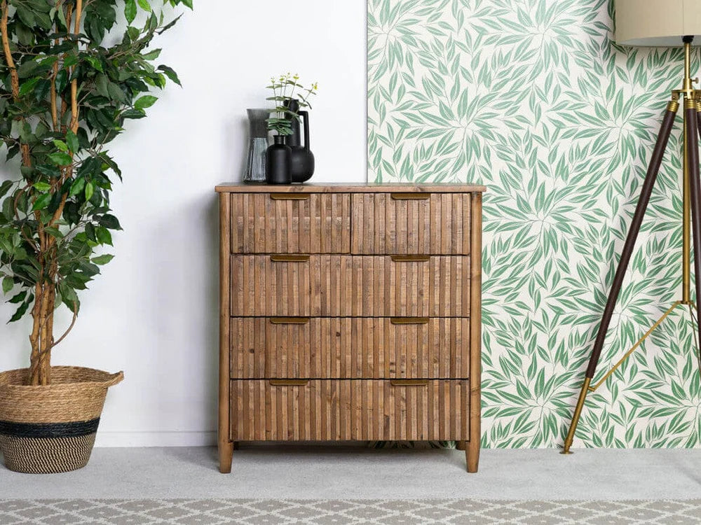 Kairo 5 drawer Chest - Cashew Oak