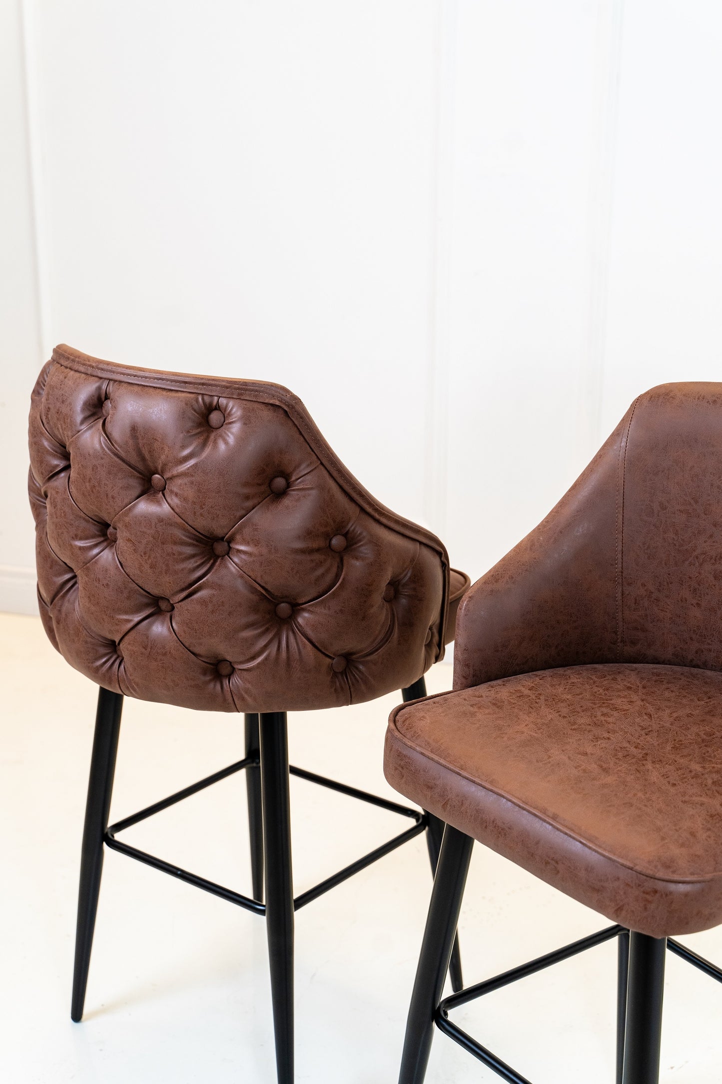 Astley  Barstool - Expresso Brown Suede