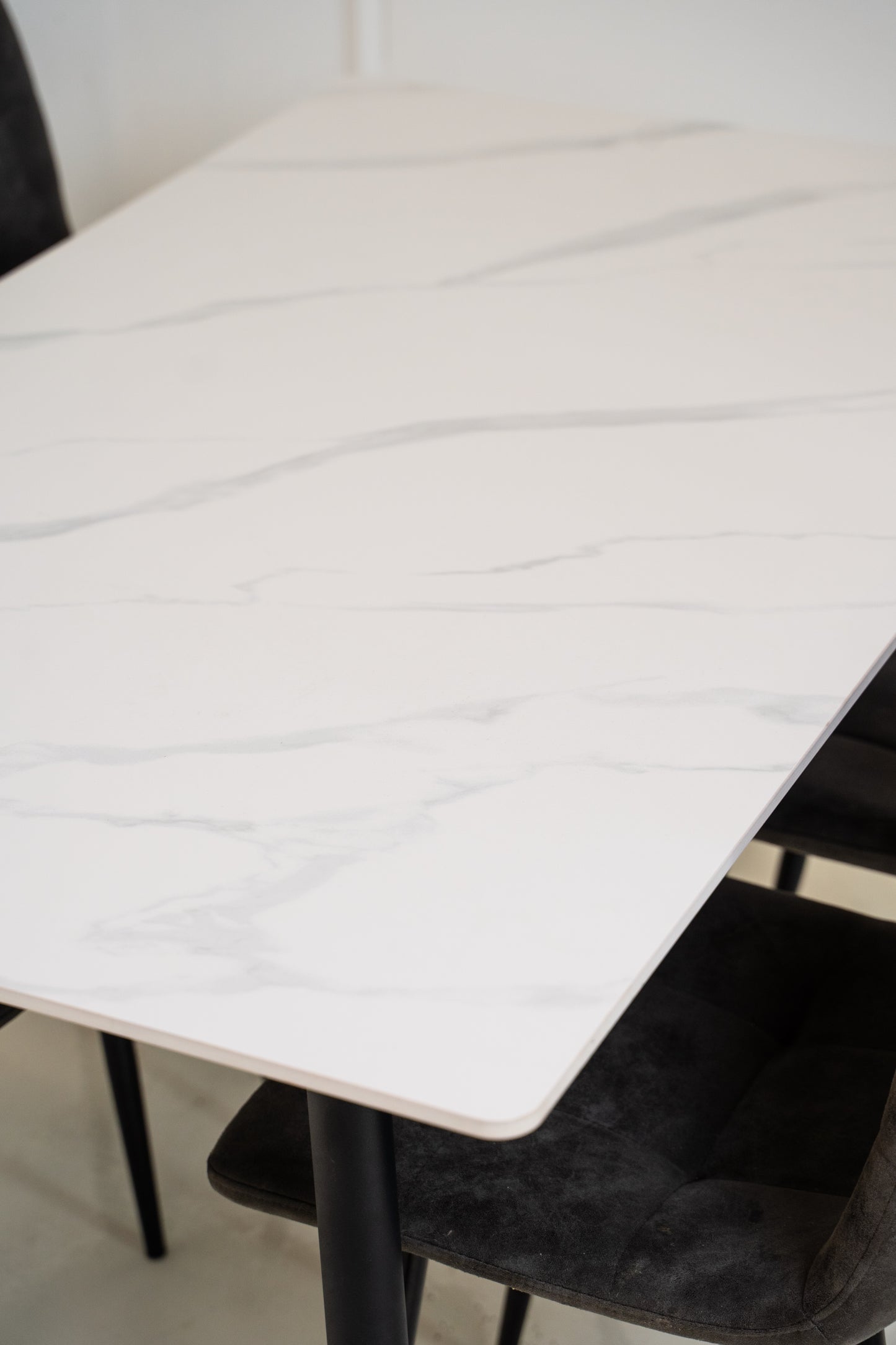 Apollo Dining Table 1.4m Set  - Sintered Stone White