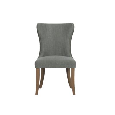 Duke Dining Chair - Green – Fabric & PU Leather Back