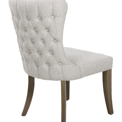 Duke Dining Chair - Silver Fabric