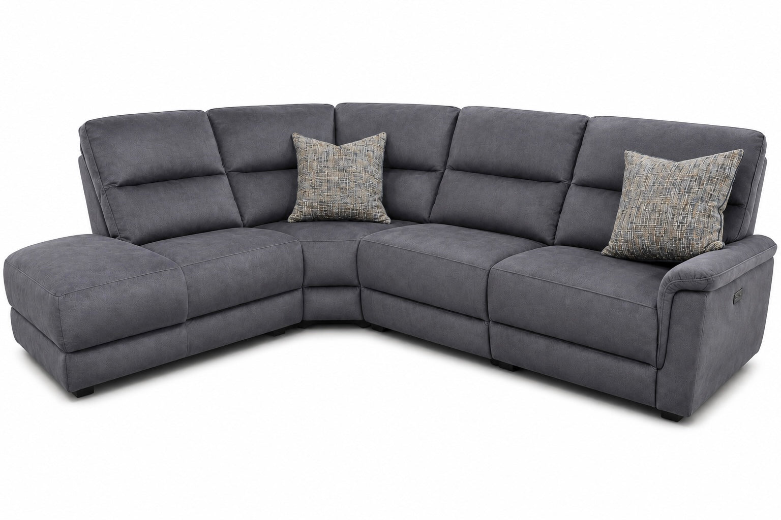Monaco Electric Recliner Corner Chaise –  LHF - Charcoal