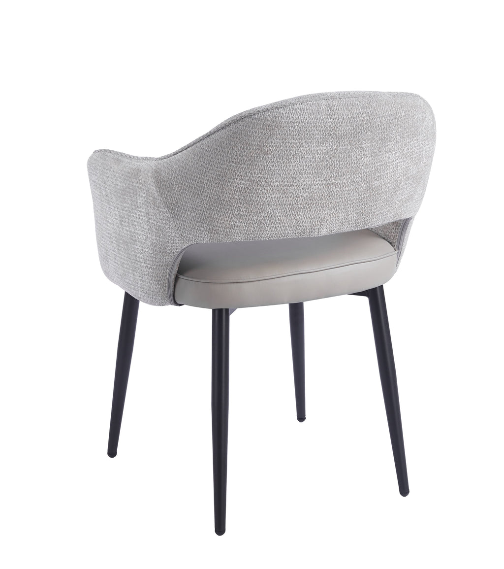 Maisie Dining Chair – Soft Dove Grey & Stone Grey
