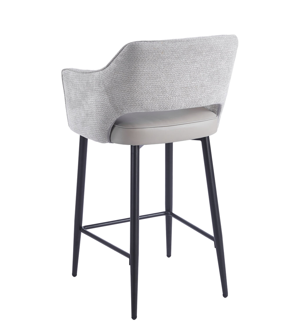 Maisie  Bar Stool – Soft Dove Grey & Stone Grey