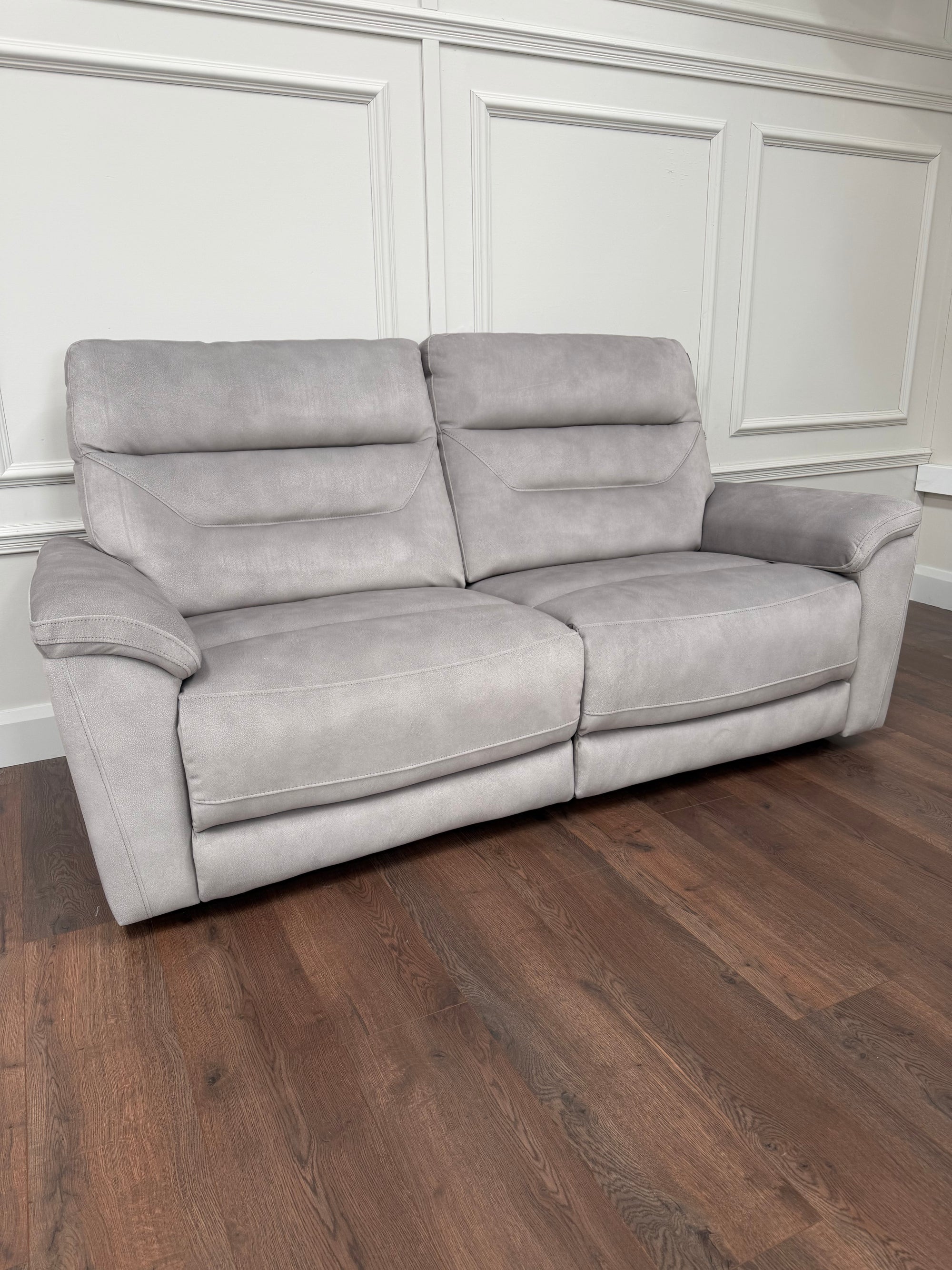 Zurich Manual Recliner 3 Seater – Pebble Grey