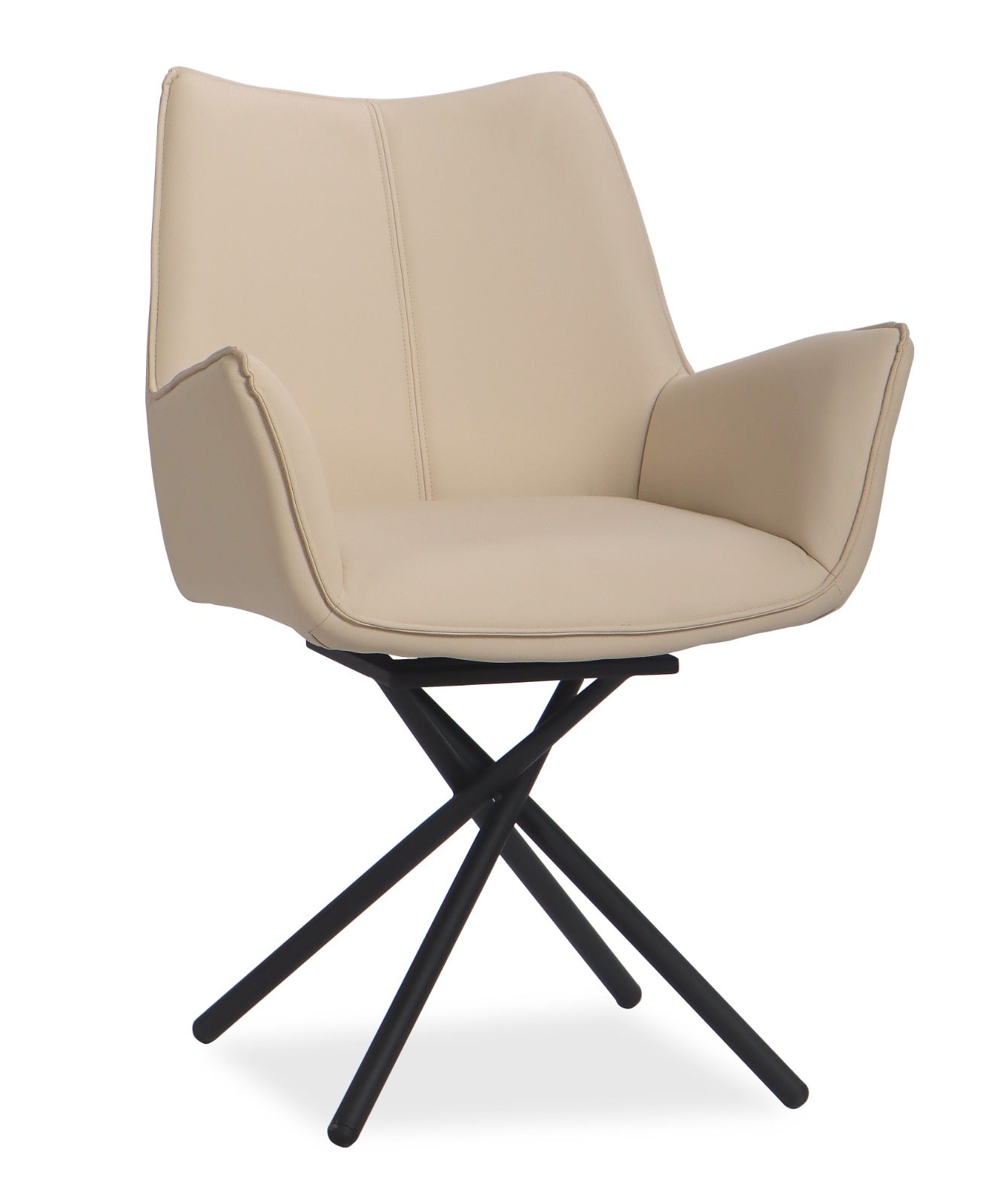 Blake Swivel Dining Chair - PU Taupe