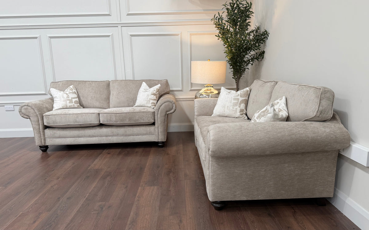 Connie 3 Seater Sofa – Made in the UK - Derent Truffle