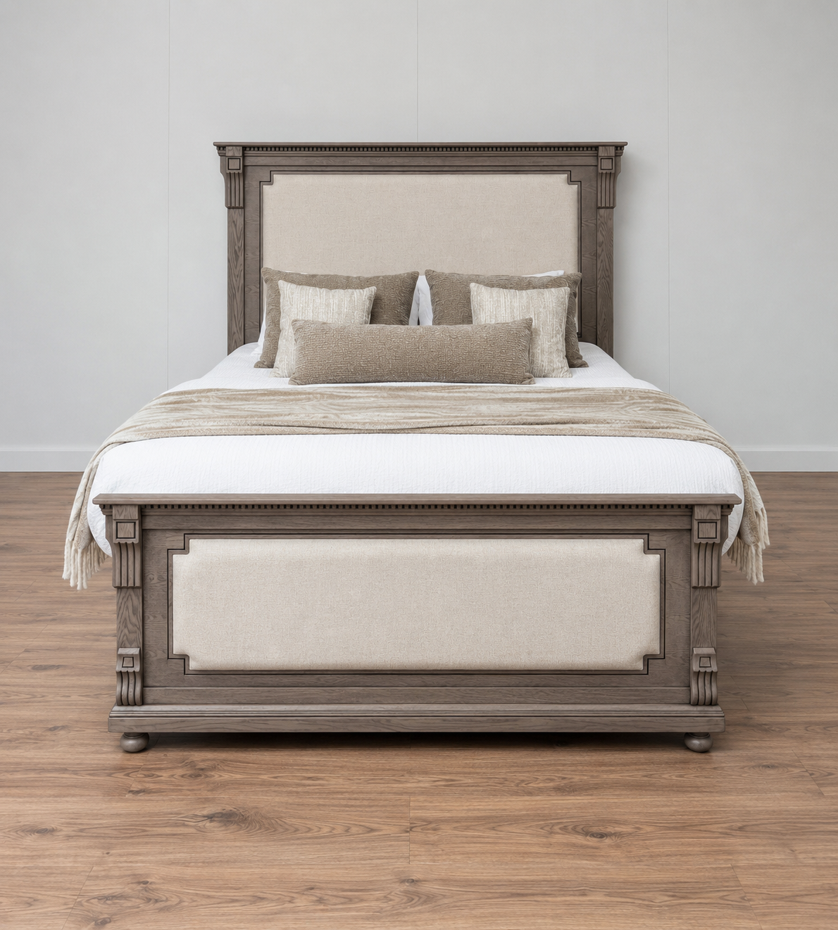 Knightsbridge king Bed Frame - Ash Grey