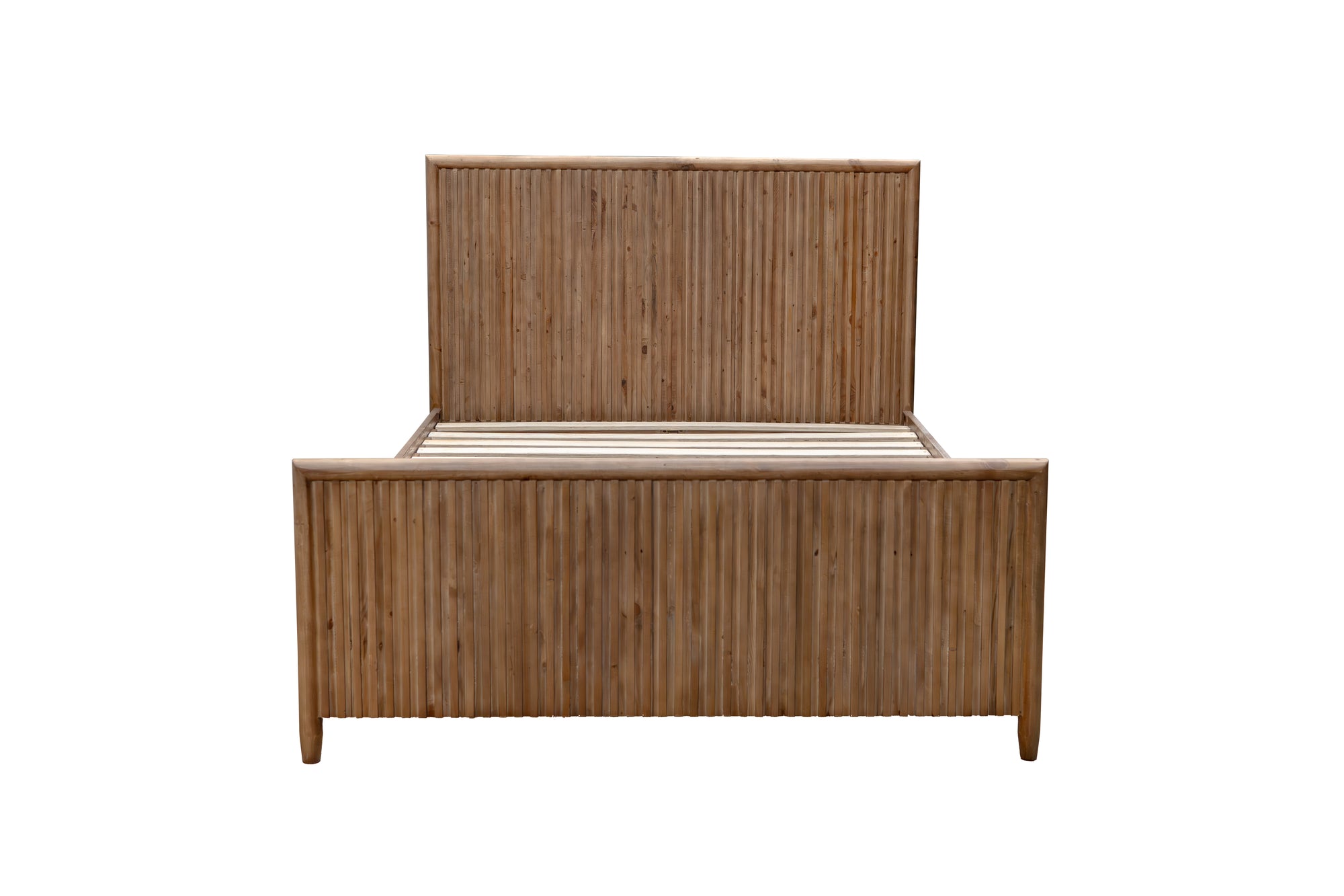 Kairo King Bed Frame   - Cashew Oak