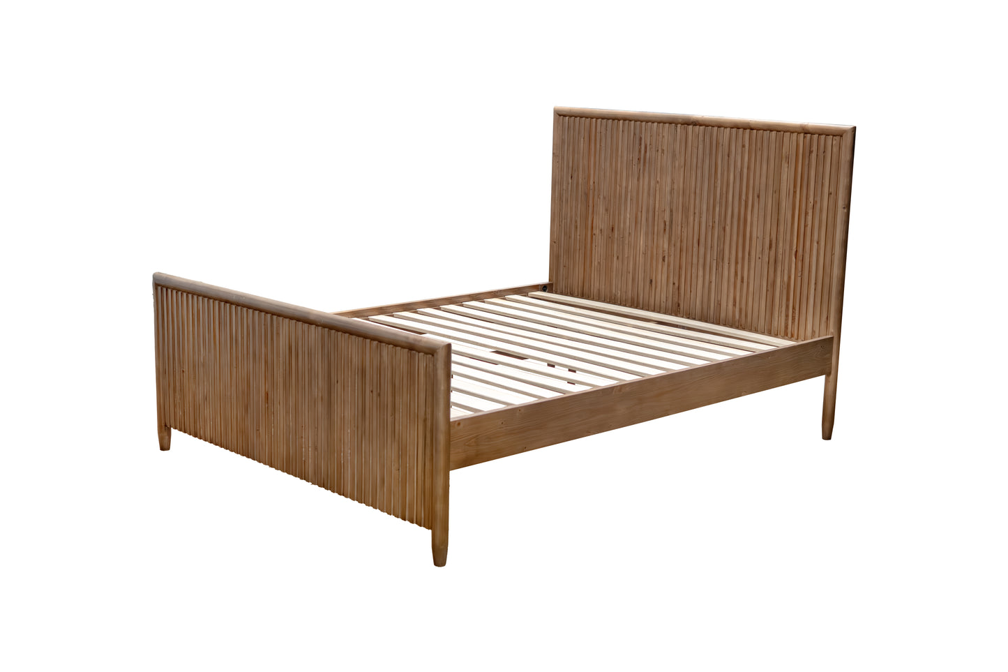 Kairo King Bed Frame   - Cashew Oak