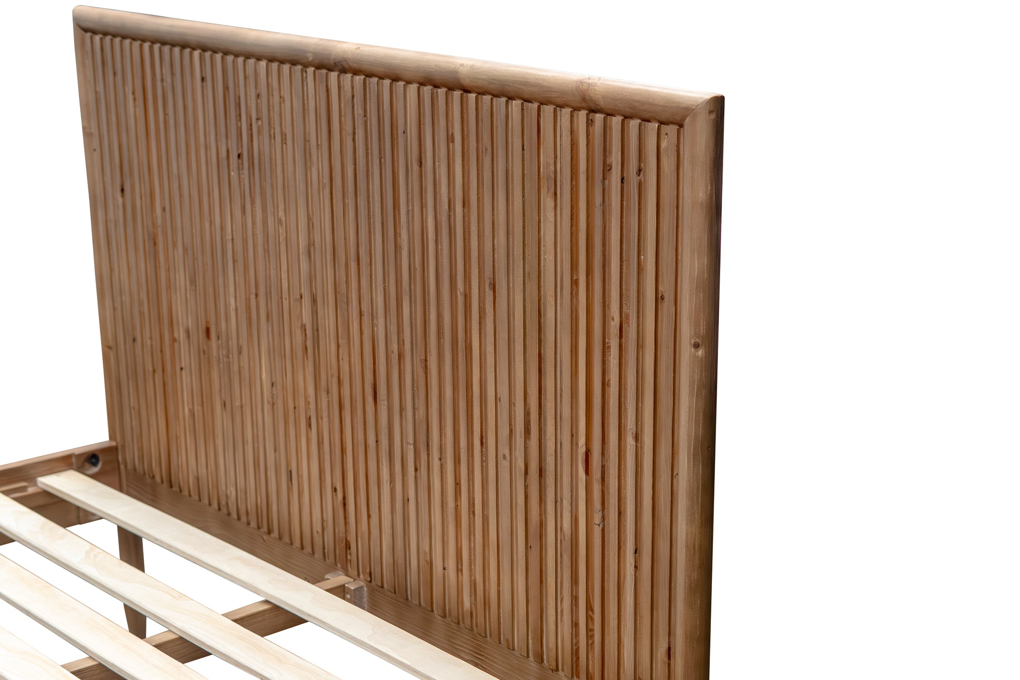 Kairo King Bed Frame   - Cashew Oak